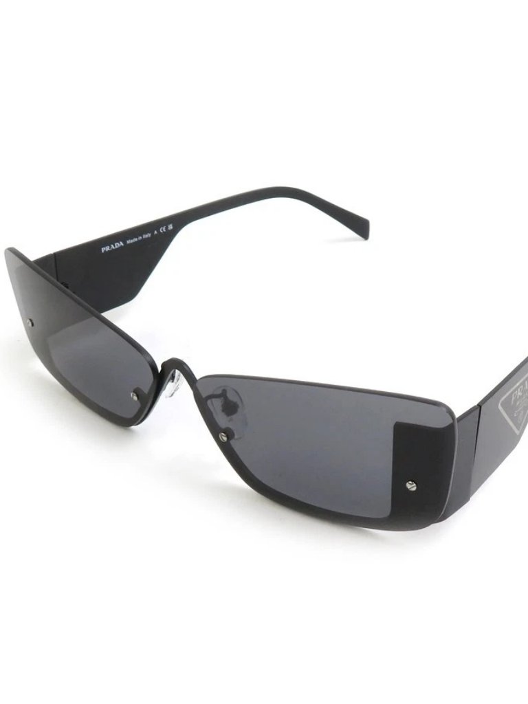 Auth Prada Sunglasses Black Metal/Plastic